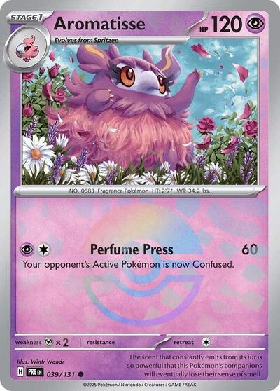 Scarlet & Violet Prismatic Evolutions - 039/131 Aromatisse (Poke Ball Pattern) Common