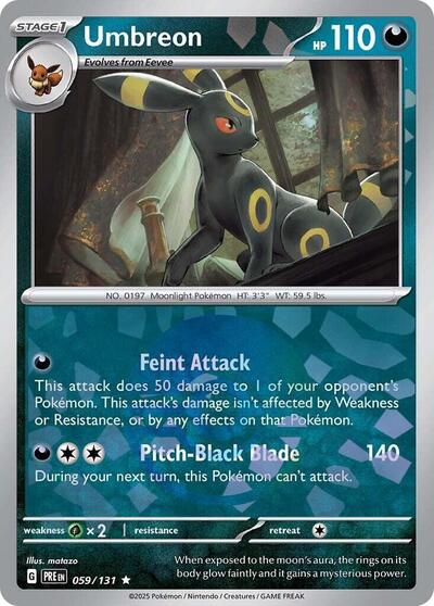 Scarlet & Violet Prismatic Evolutions - 059/131 Umbreon (Poke Ball Pattern) Rare