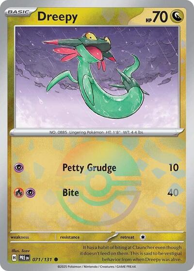 Scarlet & Violet Prismatic Evolutions - 071/131 Dreepy (Poke Ball Pattern) Common