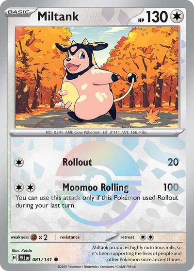 Scarlet & Violet Prismatic Evolutions - 081/131 Miltank (Poke Ball Pattern) Common