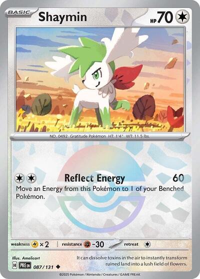 Scarlet & Violet Prismatic Evolutions - 087/131 Shaymin (Poke Ball Pattern) Uncommon