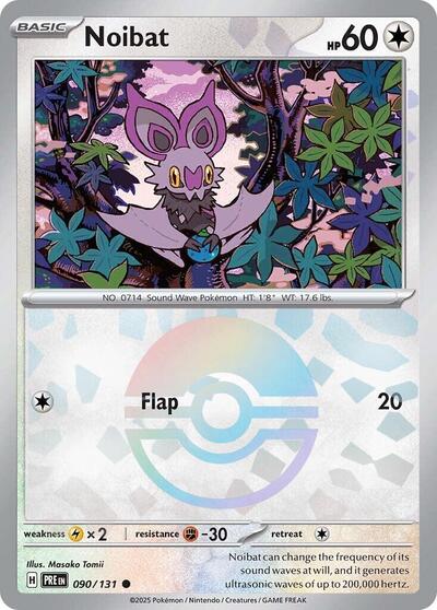 Scarlet & Violet Prismatic Evolutions - 090/131 Noibat (Poke Ball Pattern) Common