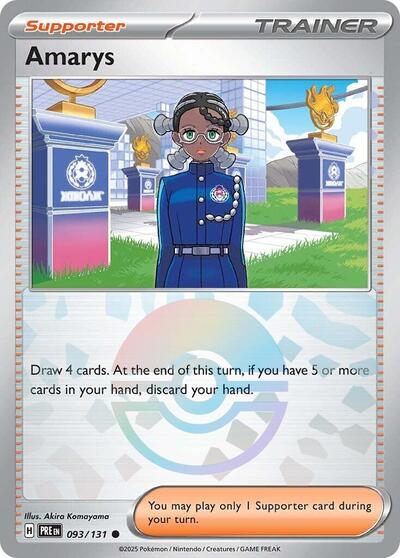 Scarlet & Violet Prismatic Evolutions - 093/131 Amarys - 093/131 (Poke Ball Pattern) Common