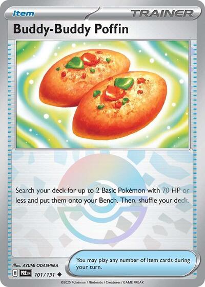 Scarlet & Violet Prismatic Evolutions - 101/131 Buddy-Buddy Poffin (Poke Ball Pattern) Uncommon