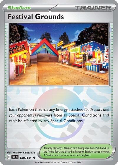 Scarlet & Violet Prismatic Evolutions - 108/131 Festival Grounds (Poke Ball Pattern) Uncommon