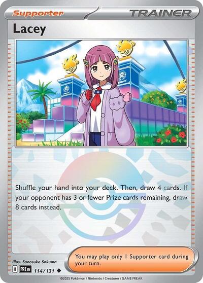 Scarlet & Violet Prismatic Evolutions - 114/131 Lacey - 114/131 (Poke Ball Pattern) Uncommon