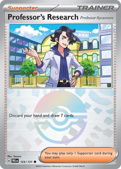 Scarlet & Violet Prismatic Evolutions - 125/131 Professor's Research [Professor Sycamore] (Poke Ball Pattern) Common