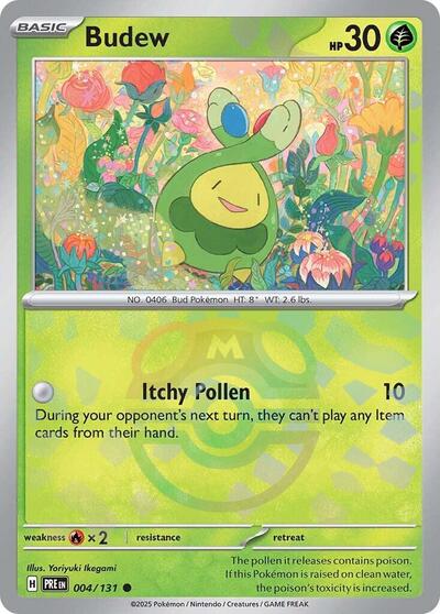 Scarlet & Violet Prismatic Evolutions - 004/133 Budew (Master Ball Pattern) Common