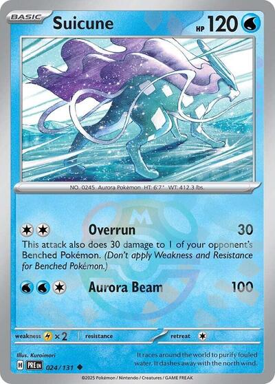 Scarlet & Violet Prismatic Evolutions - 024/131 Suicune (Master Ball Pattern) Uncommon