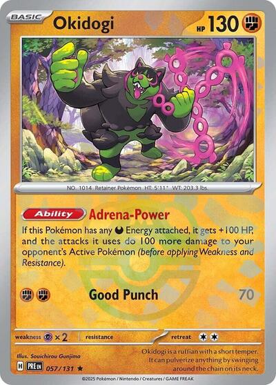 Scarlet & Violet Prismatic Evolutions - 057/131 Okidogi (Master Ball Pattern) Rare