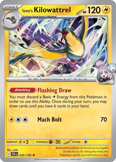 Scarlet & Violet Journey Together - 055/159 Iono's Kilowattrel Holo Rare