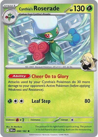 Scarlet & Violet Destined Rivals - 008/182 Cynthia's Roserade Rare