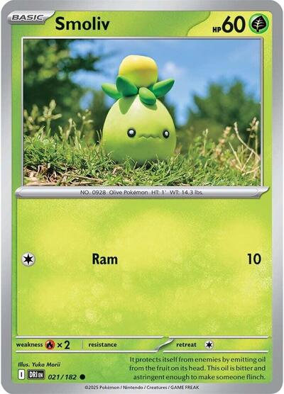 Scarlet & Violet Destined Rivals - 021/182 Smoliv Common