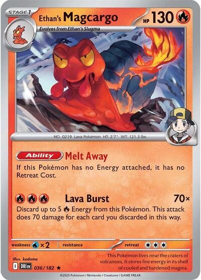 Scarlet & Violet Destined Rivals - 036/182 Ethan's Magcargo Rare