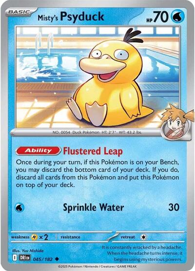Scarlet & Violet Destined Rivals - 045/182 Misty's Psyduck Uncommon
