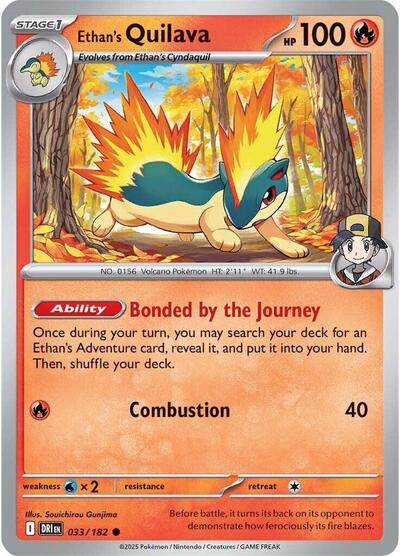 Scarlet & Violet Destined Rivals - 033/182 Ethan's Quilava Common