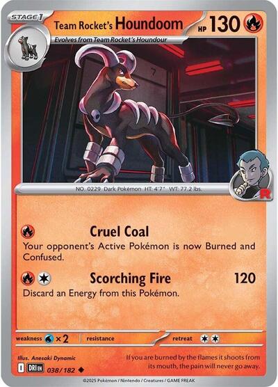 Scarlet & Violet Destined Rivals - 038/182 Team Rocket's Houndoom Uncommon