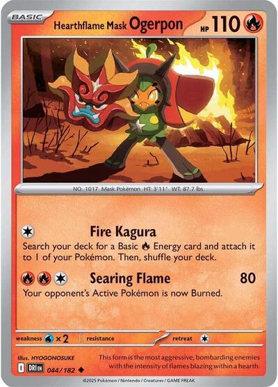 Scarlet & Violet Destined Rivals - 044/182 Hearthflame Mask Ogerpon Uncommon