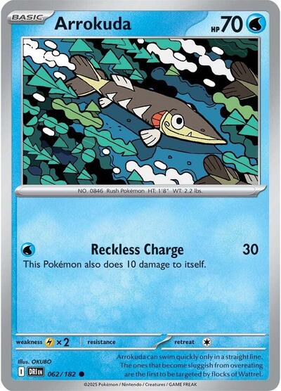 Scarlet & Violet Destined Rivals - 062/182 Arrokuda Common
