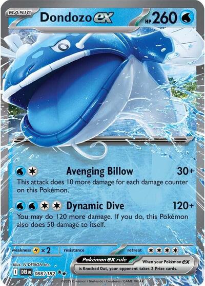 Scarlet & Violet Destined Rivals - 066/182 Dondozo ex Double Rare