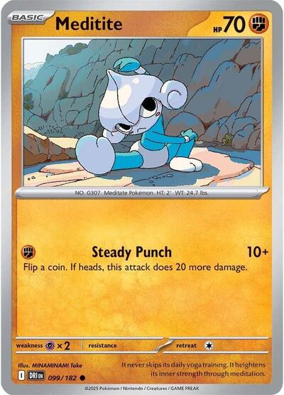 Scarlet & Violet Destined Rivals - 099/182 Meditite Common