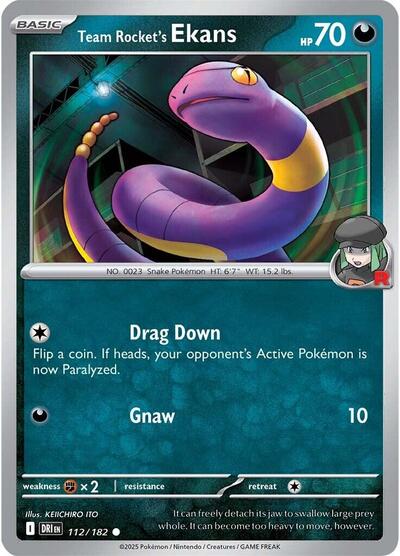 Scarlet & Violet Destined Rivals - 112/182 Team Rocket's Ekans Common