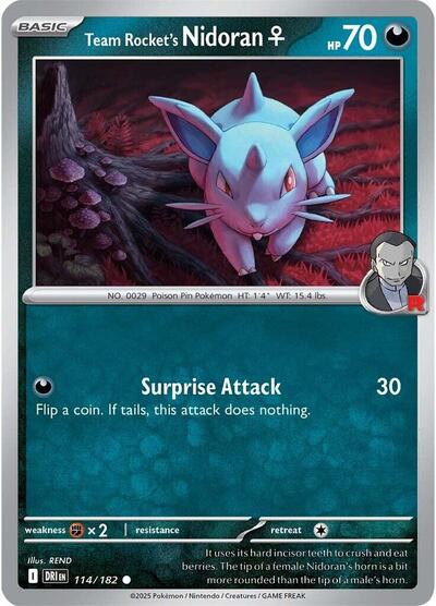 Scarlet & Violet Destined Rivals - 114/182 Team Rocket's Nidoran F Common