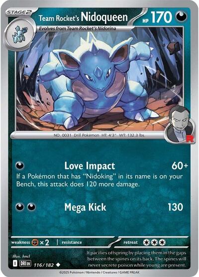 Scarlet & Violet Destined Rivals - 116/182 Team Rocket's Nidoqueen Uncommon
