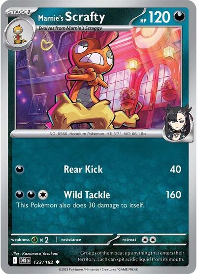 Scarlet & Violet Destined Rivals - 133/182 Marnie's Scrafty Uncommon