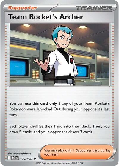 Scarlet & Violet Destined Rivals - 170/182 Team Rocket's Archer Uncommon