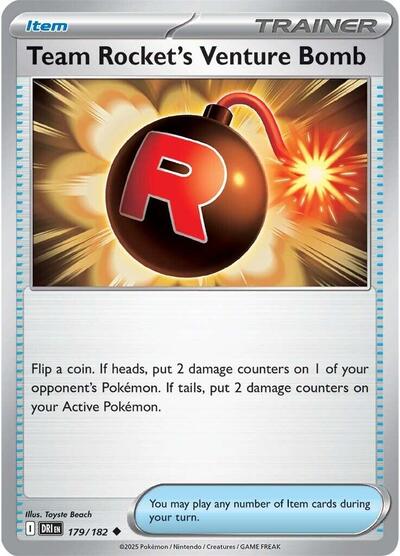 Scarlet & Violet Destined Rivals - 179/182 Team Rocket's Venture Bomb Uncommon