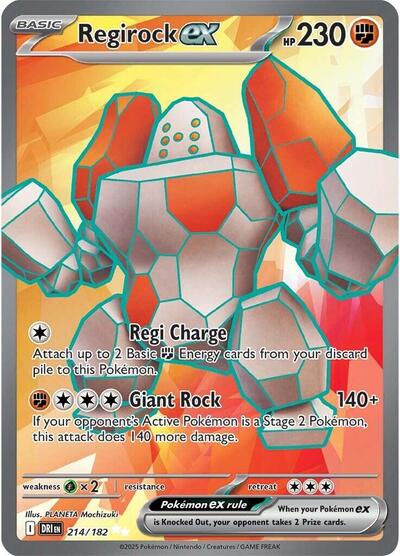 Scarlet & Violet Destined Rivals - 214/182 Regirock ex Ultra Rare
