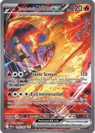 Scarlet & Violet Destined Rivals - 229/182 Team Rocket's Moltres ex Special Illustration Rare