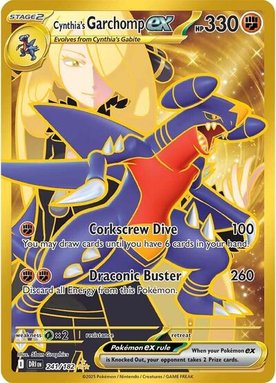 Scarlet & Violet Destined Rivals - 241/182 Cynthia's Garchomp ex Hyper Rare