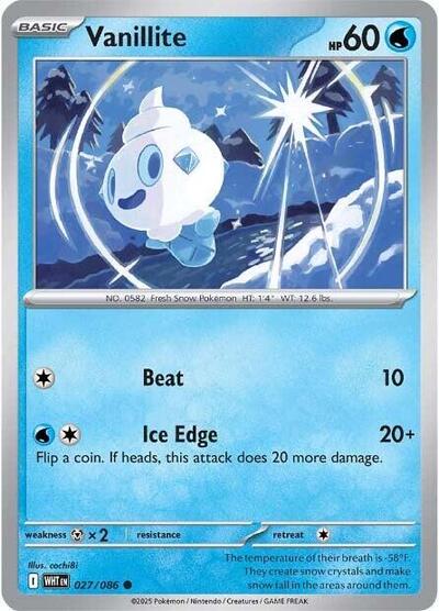 Scarlet & Violet White Flare - 027/086 Vanillite Common