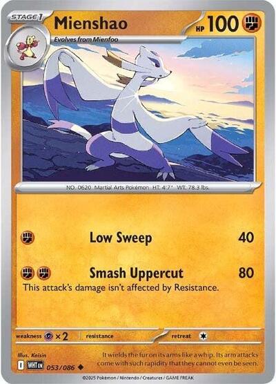 Scarlet & Violet White Flare - 053/086 Mienshao Uncommon