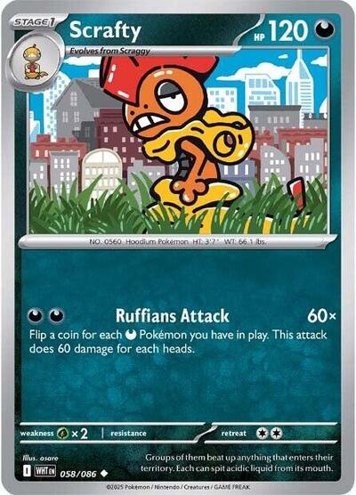Scarlet & Violet White Flare - 058/086 Scrafty Uncommon