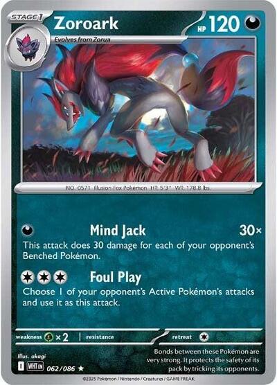 Scarlet & Violet White Flare - 062/086 Zoroark Rare
