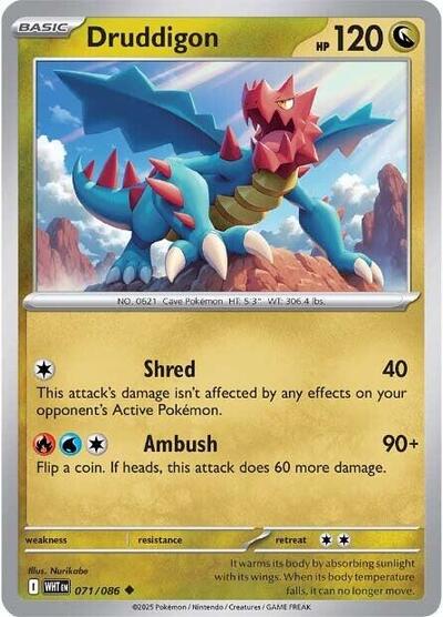 Scarlet & Violet White Flare - 071/086 Druddigon Uncommon