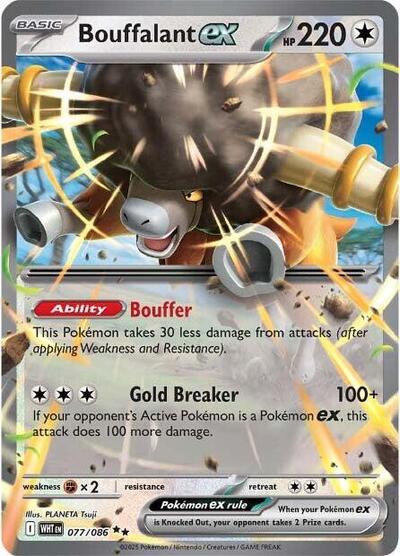 Scarlet & Violet White Flare - 077/086 Bouffalant ex Double Rare