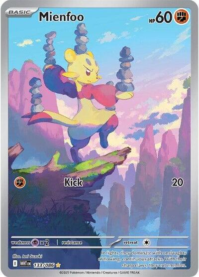 Scarlet & Violet White Flare - 133/086 Mienfoo Illustration Rare