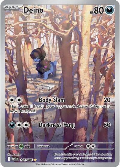 Scarlet & Violet White Flare - 146/086 Deino Illustration Rare