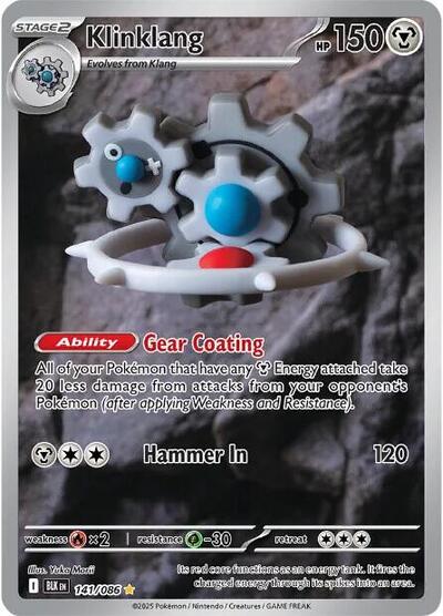 Scarlet & Violet Black Bolt - 141/086 Klinklang Illustration Rare