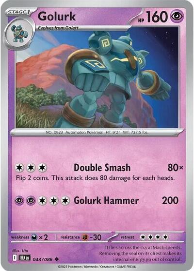 Scarlet & Violet Black Bolt - 043/086 Golurk Uncommon