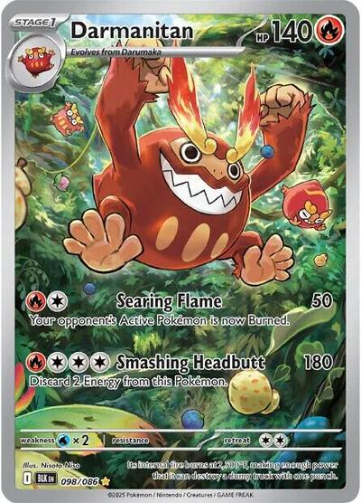 Scarlet & Violet Black Bolt - 098/086 Darmanitan Illustration Rare