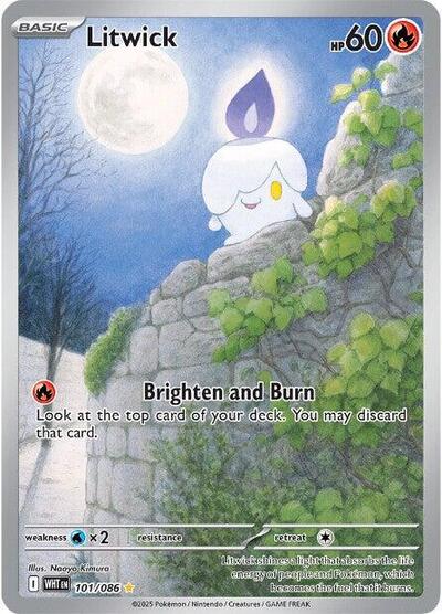 Scarlet & Violet White Flare - 101/086 Litwick Illustration Rare