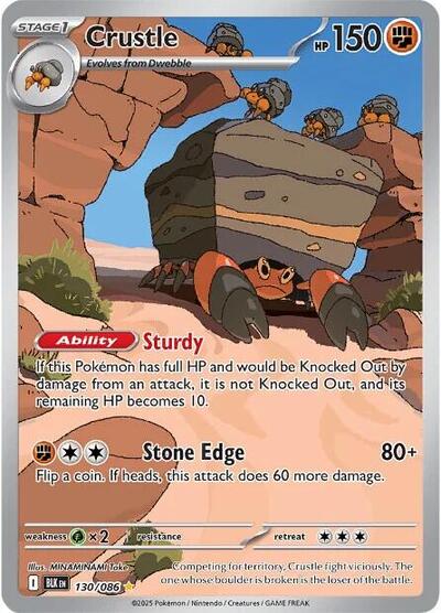 Scarlet & Violet Black Bolt - 130/086 Crustle Illustration Rare