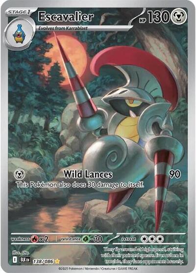 Scarlet & Violet Black Bolt - 138/086 Escavalier Illustration Rare