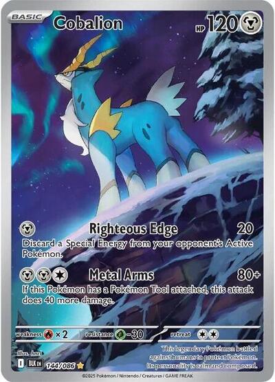 Scarlet & Violet Black Bolt - 144/086 Cobalion Illustration Rare