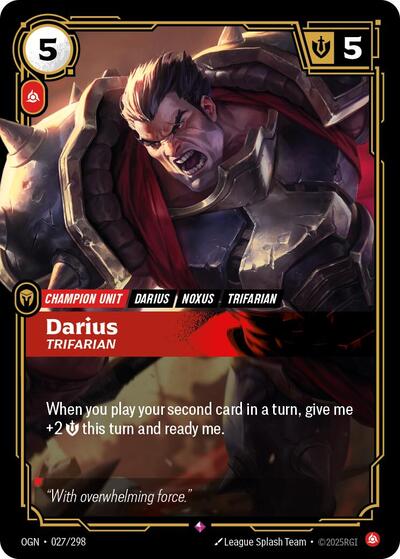 Riftbound - Origins - 027/298 Darius - Trifarian Rare